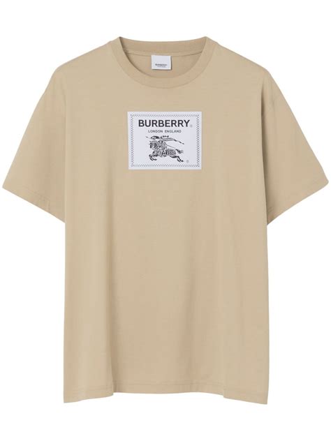 burberry tshirt shoulder patch|Cotton T.